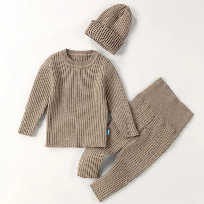 3-Piece Ribbed Knit Set